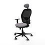 PIQUERAS Y CRESPO Silla de oficina Jorquera con mecanismo Sincro/Traslack, Gris y Negro