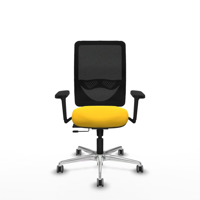 PIQUERAS Y CRESPO Silla de oficina Zulema con mecanismo Sincro/Traslack Amarillo y Negro