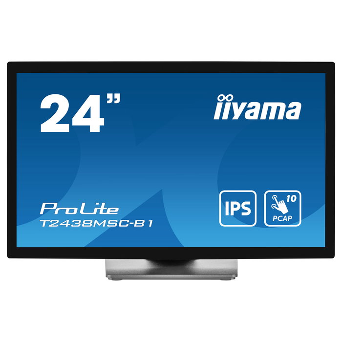 iiyama ProLite T2438MSC-B1 - Monitor táctil IPS Full HD de 23.8 pulgadas (60.5 cm), 16:9, 1920 x 1080 píxeles, 5 ms, 600 cd/m2, USB-C, HDMI, DisplayPort