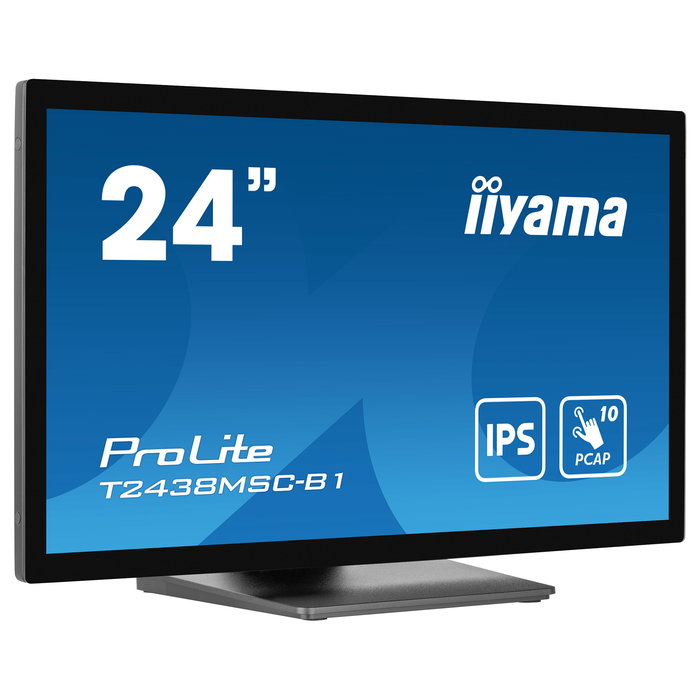 iiyama ProLite T2438MSC-B1 - Monitor táctil IPS Full HD de 23.8 pulgadas (60.5 cm), 16:9, 1920 x 1080 píxeles, 5 ms, 600 cd/m2, USB-C, HDMI, DisplayPort