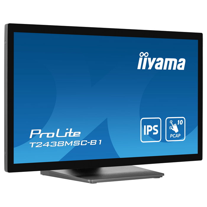 iiyama ProLite T2438MSC-B1 - Monitor táctil IPS Full HD de 23.8 pulgadas (60.5 cm), 16:9, 1920 x 1080 píxeles, 5 ms, 600 cd/m2, USB-C, HDMI, DisplayPort