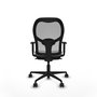 Silla de oficina Jorquera con mecanismo Sincro tapizada con Similpiel color Gris. Equipada con lumbar 1D, Brazos 1D y Ruedas 65mm nailon