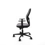 Silla de oficina Jorquera con mecanismo Sincro tapizada con Similpiel color Gris. Equipada con lumbar 1D, Brazos 1D y Ruedas 65mm nailon
