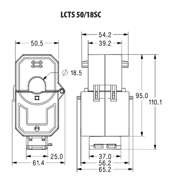 LUMEL Transformador de corriente LCTS 50/18SC 150A/5A LUMEL Transformador de corriente LCTS 50/18SC 150A/5A