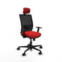 PIQUERAS Y CRESPO Silla de oficina Yunquera con mecanismo Sincro/Traslack Rojo y Negro