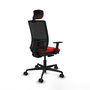 PIQUERAS Y CRESPO Silla de oficina Yunquera con mecanismo Sincro/Traslack Rojo y Negro