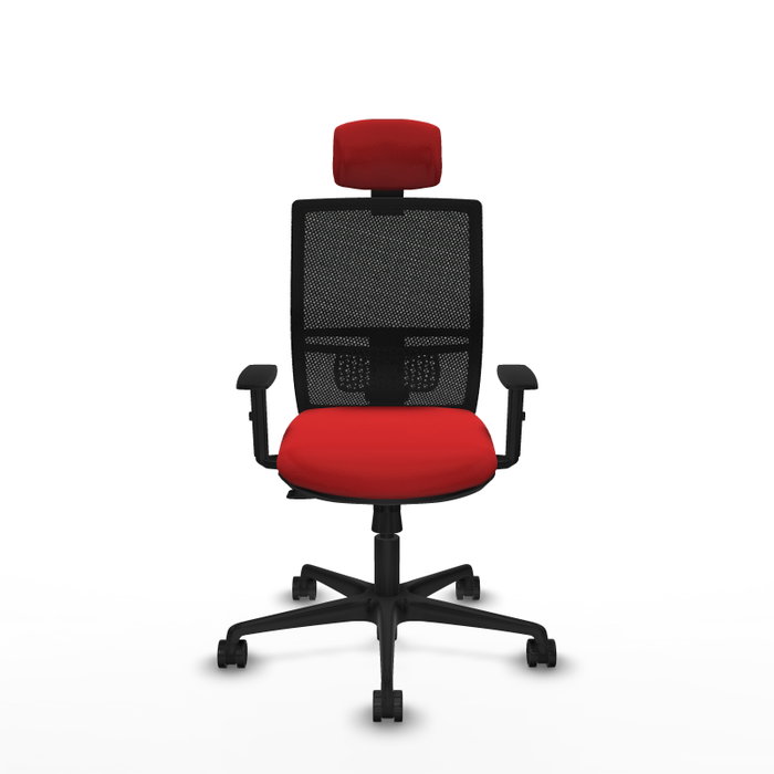 PIQUERAS Y CRESPO Silla de oficina Yunquera con mecanismo Sincro/Traslack Rojo y Negro PIQUERAS Y CRESPO Silla de oficina Yunquera con mecanismo Sincro/Traslack Rojo y Negro
