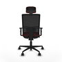 PIQUERAS Y CRESPO Silla de oficina Yunquera con mecanismo Sincro/Traslack Rojo y Negro