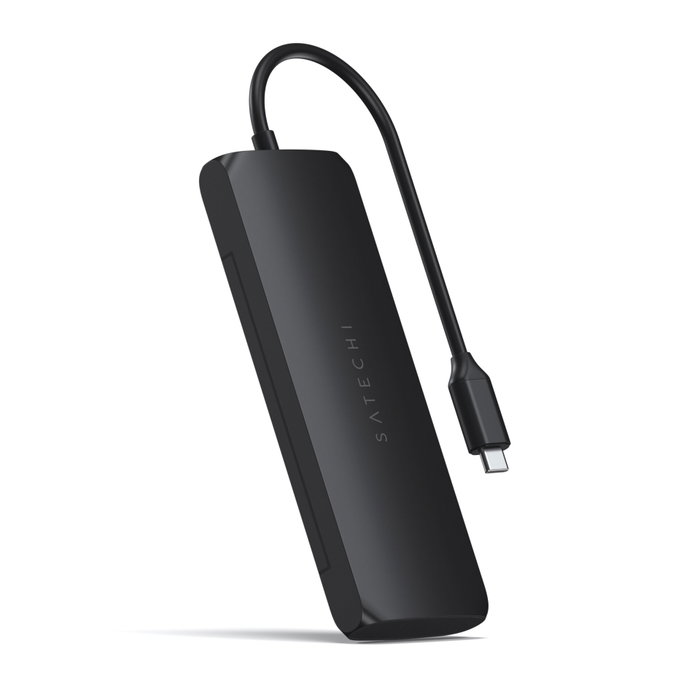 Satechi USB-C Hybrid Multiport Adapter con compartimento SSD, negro Satechi USB-C Hybrid Multiport Adapter con compartimento SSD, negro