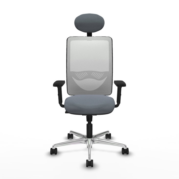 PIQUERAS Y CRESPO Silla de oficina Zulema con mecanismo Sincro, Gris y Blanco PIQUERAS Y CRESPO Silla de oficina Zulema con mecanismo Sincro, Gris y Blanco