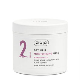 Ziaja Plant Essentials Mascarilla Capilar Hidratante de Granada 350 ml con 98% Ingredientes Naturales para Cabello Seco y Teñido, Vegana