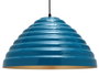 DKD Home Decor Lámpara de Techo de Hierro Lacado Azul 51x51x28 cm