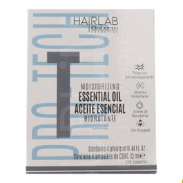 Salerm Hairlab Aceite Esencial Hidratante - Tratamiento Intensivo en Ampollas 4 x 13 ml para Suavidad y Brillo