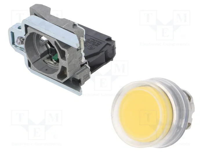 Schneider Electric XB4BP51 Interruptor de Presión Amarillo 22mm NA Schneider Electric XB4BP51 Interruptor de Presión Amarillo 22mm NA