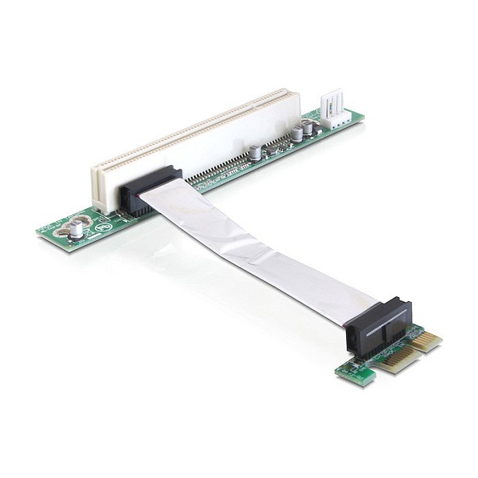 DeLOCK 41856 Tarjeta Riser PCI Express x1 a PCI con cable flexible de 9 cm orientado a la izquierda DeLOCK 41856 Tarjeta Riser PCI Express x1 a PCI con cable flexible de 9 cm orientado a la izquierda