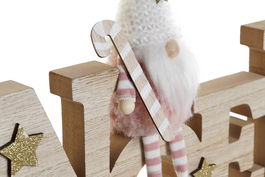 DKD Home Decor Decoracion Navidad Fantasia Natural Multicolor Madera 2 x 19 x 32 cm (6 Unidades)