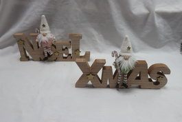 DKD Home Decor Decoración de Madera Xmas Surtido de 2