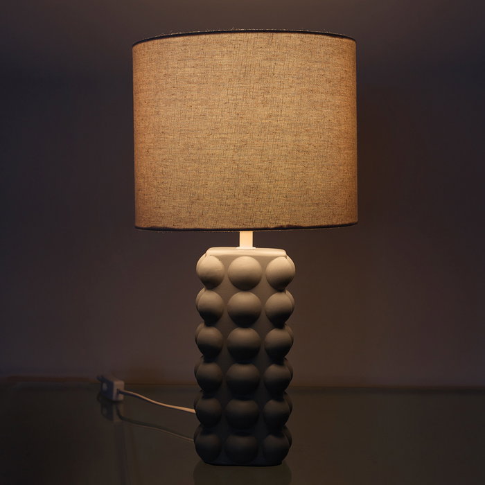 Home Deco Factory Lámpara de Cerámica Taupe Cocooning