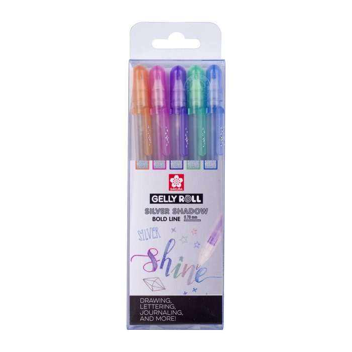 Sakura Gelly Roll Silver Shadow Set de 5 colores metálicos Sakura Gelly Roll Silver Shadow Set de 5 colores metálicos