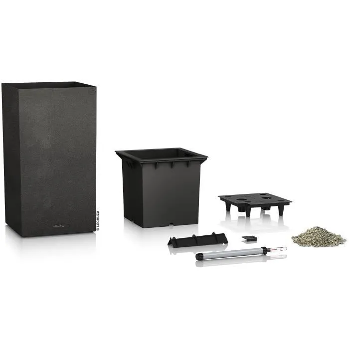 Lechuza Canto Stone Column 40, kit completo, negro grafito