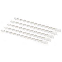 Herrajes Alk L458 Kit 5 Barras Pantalonero Blanco Goma Gris