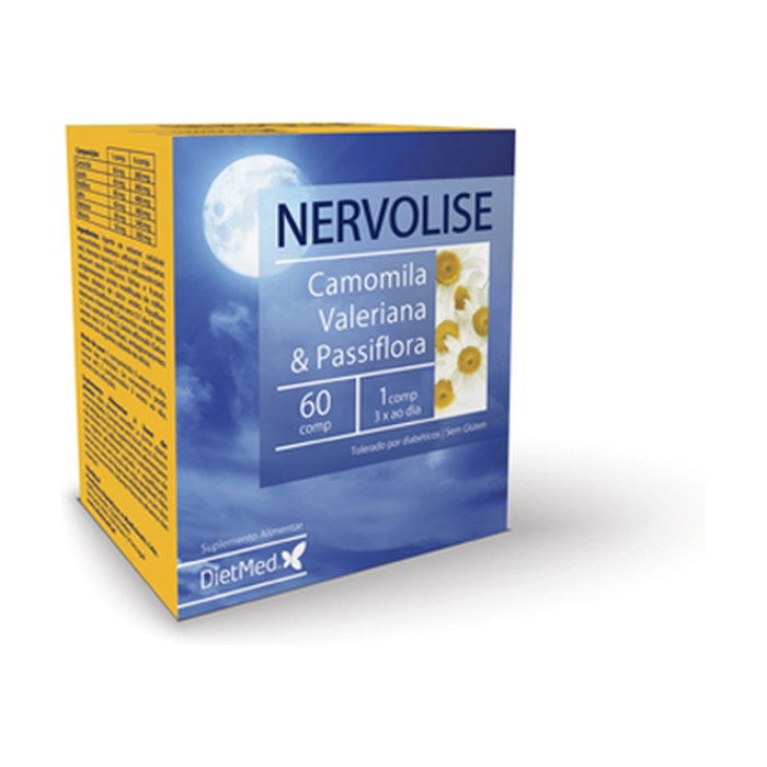 Dietmed Nervolise 60 comprimidos - Valeriana y Manzanilla para nerviosismo e insomnio Dietmed Nervolise 60 comprimidos - Valeriana y Manzanilla para nerviosismo e insomnio