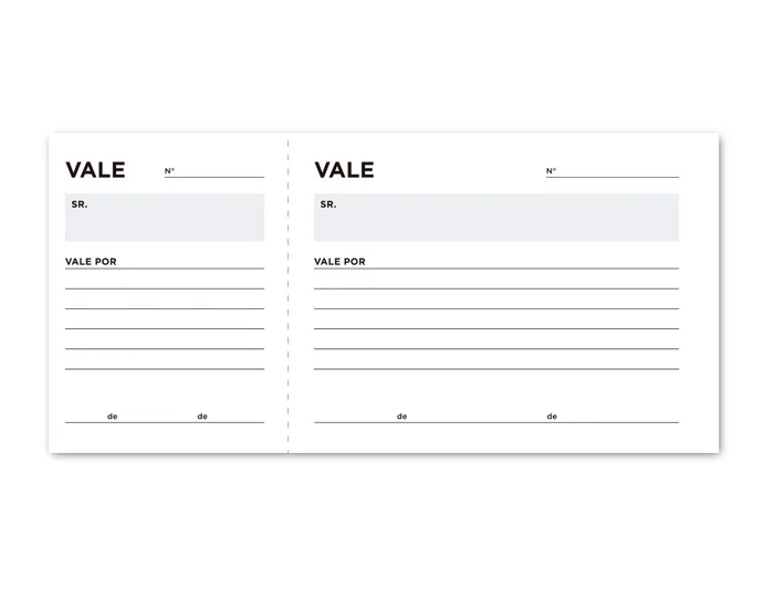 Liderpapel Talonario Vales Tres en Folio 104 Texto en Portugues