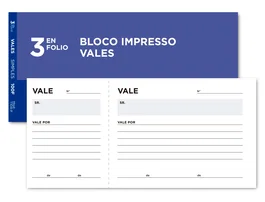 Liderpapel Talonario Vales Tres en Folio 104 Texto en Portugues