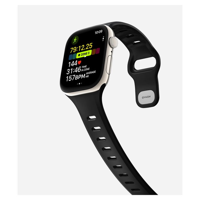 Nomad Tempo Band 42mm - Correa de Caucho Ajustable para Apple Watch Series, 41mm/42mm, Negro, Resistente al Agua, Muñeca 135-175mm Nomad Tempo Band 42mm - Correa de Caucho Ajustable para Apple Watch Series, 41mm/42mm, Negro, Resistente al Agua, Muñeca 135-175mm
