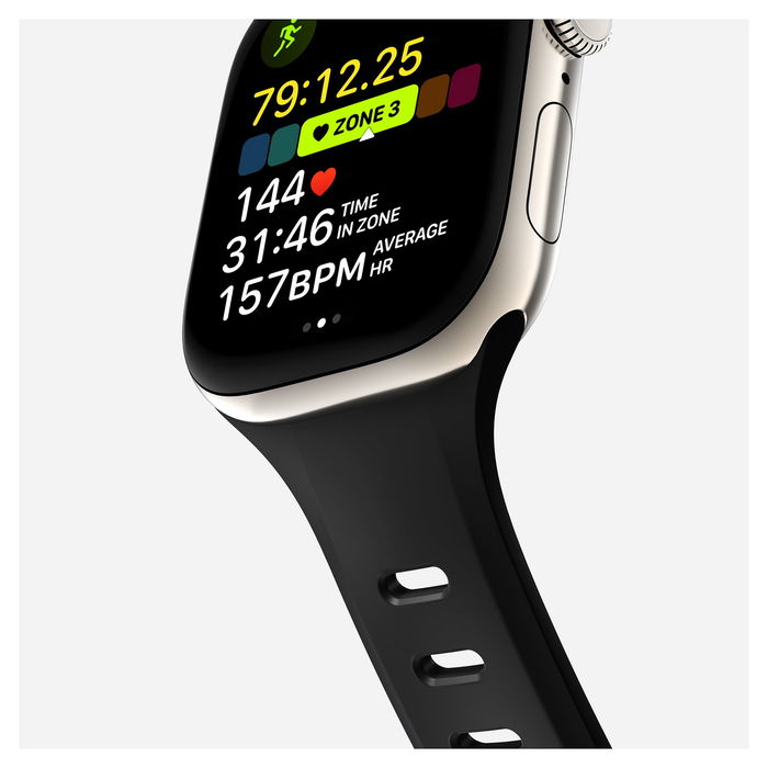 Nomad Tempo Band 42mm - Correa de Caucho Ajustable para Apple Watch Series, 41mm/42mm, Negro, Resistente al Agua, Muñeca 135-175mm Nomad Tempo Band 42mm - Correa de Caucho Ajustable para Apple Watch Series, 41mm/42mm, Negro, Resistente al Agua, Muñeca 135-175mm