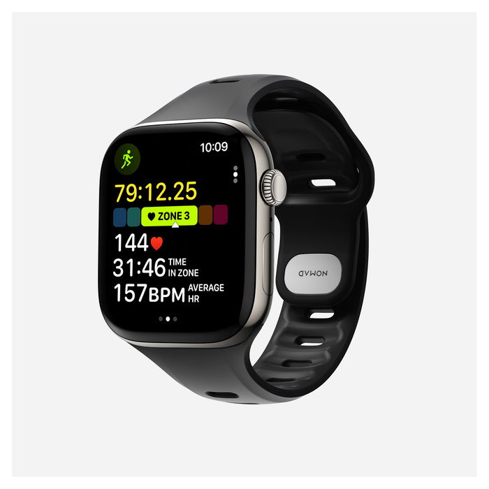 Nomad Tempo Band 42mm - Correa de Caucho Ajustable para Apple Watch Series, 41mm/42mm, Negro, Resistente al Agua, Muñeca 135-175mm Nomad Tempo Band 42mm - Correa de Caucho Ajustable para Apple Watch Series, 41mm/42mm, Negro, Resistente al Agua, Muñeca 135-175mm
