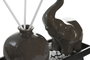 DKD Home Decor Set de Decoración Elefante Mikado con Bandeja de Cerámica