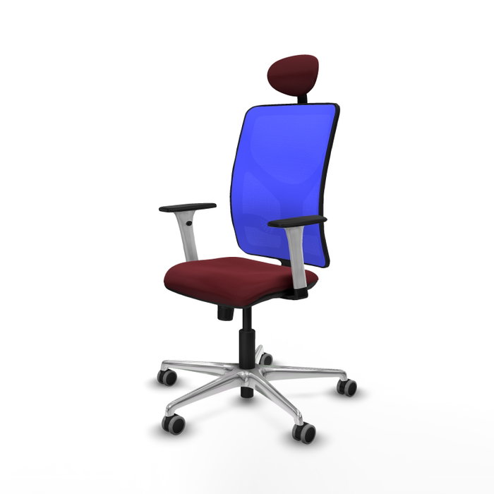 PIQUERAS Y CRESPO Silla de oficina Motilla con Mecanismo Sincro, Granate y Azul PIQUERAS Y CRESPO Silla de oficina Motilla con Mecanismo Sincro, Granate y Azul