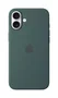 Apple MYYH3ZM/A Funda de Silicona con MagSafe para iPhone 16 Plus - Verde Lake Green, Protección con Microfibra, 55% Reciclada