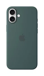 Apple MYYH3ZM/A Funda de Silicona con MagSafe para iPhone 16 Plus - Verde Lake Green, Protección con Microfibra, 55% Reciclada