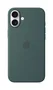 Apple MYYH3ZM/A Funda de Silicona con MagSafe para iPhone 16 Plus - Verde Lake Green, Protección con Microfibra, 55% Reciclada