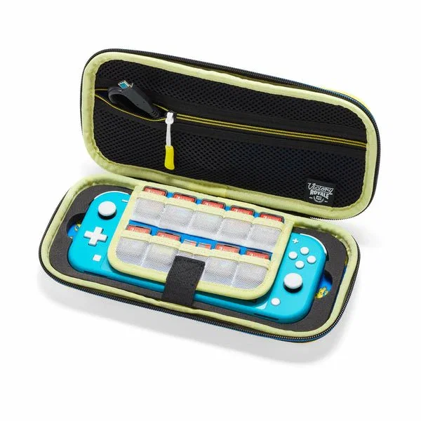 PowerA NSCS0269-01 Funda Protectora Rígida para Nintendo Switch, Switch Lite y OLED, Multicolor Amarillo, con Cremallera y 10 Ranuras para Tarjetas