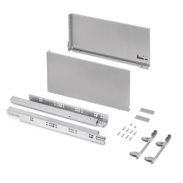 Emuca Cajón exterior Vertex 3D 60kg de altura 242mm, profundidad 500mm, Acero, Pintado aluminio