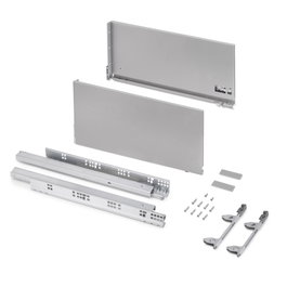 Emuca Cajón exterior Vertex 3D 60kg de altura 242mm, profundidad 500mm, Acero, Pintado aluminio