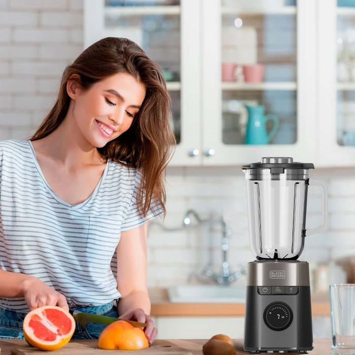Black+Decker Batidora de vaso BXJB12001E 1200W Jarra 1.5L Cuchilla acero ES9120130B Black+Decker Batidora de vaso BXJB12001E 1200W Jarra 1.5L Cuchilla acero ES9120130B