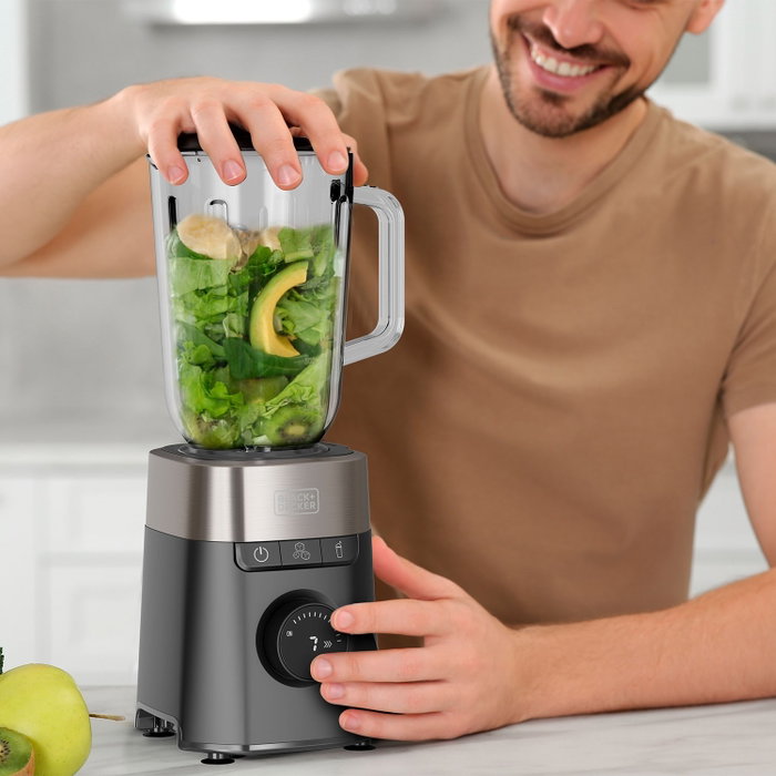 Black+Decker Batidora de vaso BXJB12001E 1200W Jarra 1.5L Cuchilla acero ES9120130B Black+Decker Batidora de vaso BXJB12001E 1200W Jarra 1.5L Cuchilla acero ES9120130B