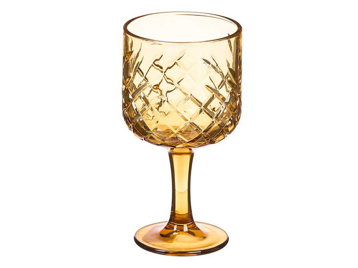 Vivalto Copa Troquelada 380 ml Ámbar Vidrio 9x17x9 cm (Set de 24)