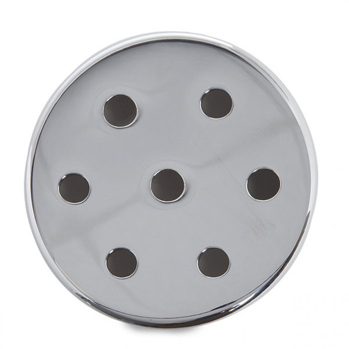 Rosetón Metálico Plateado Ø 100mm con 7 Agujeros Rosetón Metálico Plateado Ø 100mm con 7 Agujeros