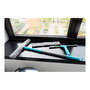 Alpina Set de limpieza para ventanas Mango Extensible 57-130 cm Azul/Negro/Gris con 2 bayetas microfibra y limpia cristales