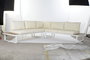 Sofa Terraza Y Jardin DKD Home Decor Blanco Beige 212 x 86 x 212 cm Set de 4