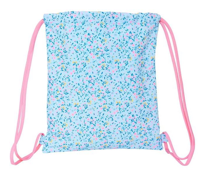 Bolsa Mochila con Cuerdas Vicky Martín Berrocal Paraíso Azul Rosa 35 x 40 x 1 cm