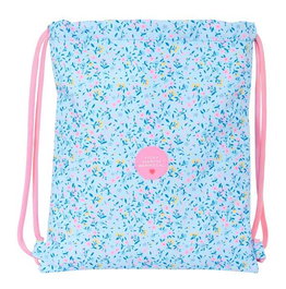 Bolsa Mochila con Cuerdas Vicky Martín Berrocal Paraíso Azul Rosa 35 x 40 x 1 cm