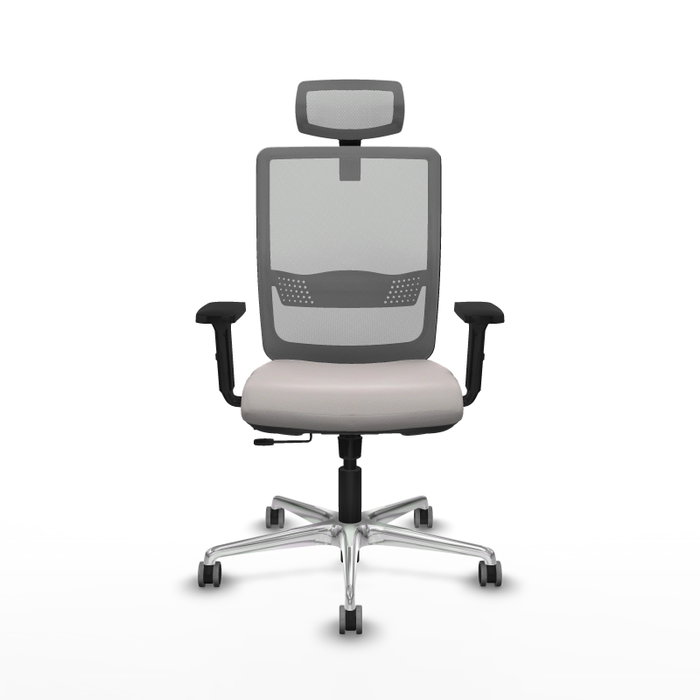 PIQUERAS Y CRESPO Silla de oficina Haches Blanco y Gris