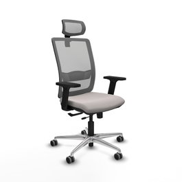 PIQUERAS Y CRESPO Silla de oficina Haches Blanco y Gris