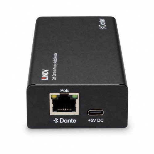 Lindy 70623 Decodificador de Audio Dante a Analógico de 2 Canales Negro Lindy 70623 Decodificador de Audio Dante a Analógico de 2 Canales Negro